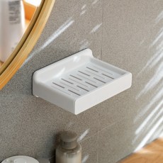 부착형 물빠짐 비누받침대 비누거치대, 사선형, 1개