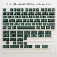 126 키 퍼플 블랙 샷 PBT 캡 체리 프로필 MX 스위치 용 미니멀리스트 스타일 기계식, 01   Mainland, 17 Emerald 121