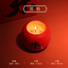 福財喜樂香薰蠟燭批發新年禮盒高級感香氛生日禮物節日伴手禮擺件, 樂字罐（雪松）:1