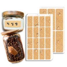 포런포런 다용도 냉장고 정리 라벨 스티커, 1세트, 코르크