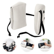 휠체어 사이드 가드용 공기 주입식 측면 지지대 옆으로 자는 조절 가능한 포지셔닝 웨지 베개 휠체어 쿠션 사이드 패딩 스트랩이 있는 노인용 바디 포지셔너 (라이트 핑크), 휠체어 사이드 가드용 공기 주입식 측면 지지대, 옆으로