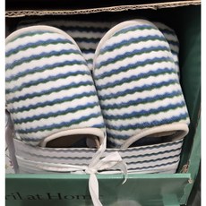 April At Home 플란넬 극세사 담요 슬리퍼 선물세트 - 루미(블루멀티플라워) 코스트코코리아정품, 레테(그린스트라이프), one option