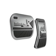 알루미늄 페달커버 모델Y 모델3 호환 브레이크 악셀, 21-24년형 ModelY A형 야경블랙, 단일 사이즈