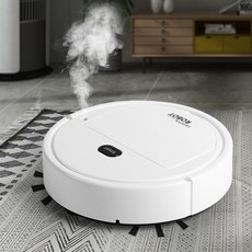 스페이스웨이 지능형 청소 로봇 자동 가정용 진공 걸레질 청소기 USB 충전식, 5. 23cm 화이트 4-in-1 스프레이 포함