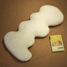無品牌 波浪雲朵安撫長條抱枕, 38釐米-白色 手感軟糯不掉毛 ,ins風波浪抱枕 升級版 3.0仿兔絨款