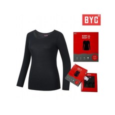 콜핑 BYC 여성 내의 내복 순면 보온 발열 보디히트 U넥 긴팔티
