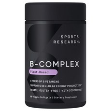 SPORTS RESEARCH B-Complex素食軟膠囊, 1罐, 60顆