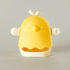 두리 안심 실리콘 2in1 치발기 손목 치발기 글러브치발기, 실리콘 치발기 옐로우