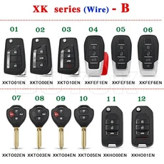 [호환제품] Xhorse VVDI 스마트/와이어/무선/Super XS/XS/XN/XK/XM38 키 Mini 또는 Max Pro 영어 리모컨, 07 XK SERIES  B, 10 07