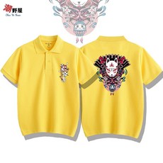 潮野屋 日式可愛潮流綁架不倒翁短袖POLO衫 WPD-73