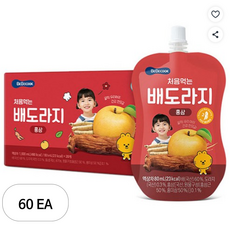 베베쿡 처음먹는 배도라지 어린이 음료, 80ml, 60개
