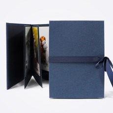 아코디언북 4x6 5x7 6x8 사진 포토앨범 북아트, 로얄차콜