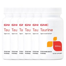GNC 타우린 500mg 베지테리안 캐플렛, 50정, 6개