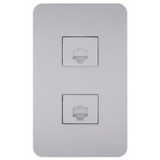 CHEIL ELECTRIC 電燈開關蓋 8P 2-prong 銀色, 1個