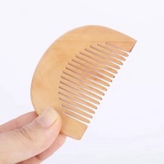 나무 괄사 천연 머리 백단향 반달복숭아나무빗 헤드 빗, 1개, F. 반월 복숭아 나무 빗
