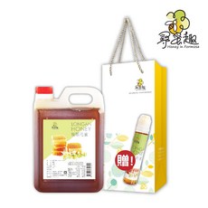 尋蜜趣 台灣龍眼蜜 / 黃金荔枝蜜 禮袋組, 1個, 龍眼蜜1200g*1+隨身瓶120g*1