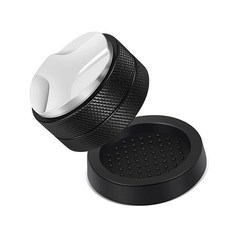 Flexzion Coffee Tamper 58mm 에스프레소 탬퍼 도구 스테인리스 스틸 바리스타 품질 핸드 프레스 메이커 인체 공학적 나무 손잡이 포함, Flexzion Coffee Tamper 58mm 에스