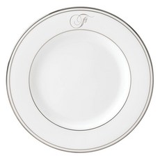 Lenox Federal Platinum 스크립트 모노그램 디너웨어 샐러드 접시 F, Letter F, 1개