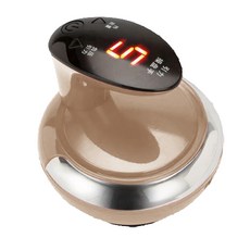 九檔調節液晶顯示屏無線刮痧儀器 按摩機, 金色充電款 (贈禮包), 1個