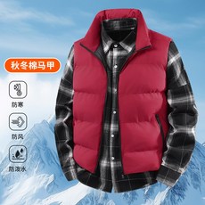 立領鋪棉保暖馬甲背心 韓版寬鬆休閒風 防風大尺碼外套 商務休閒兩相宜