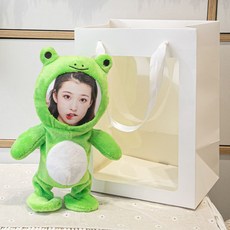움직이는 사진 커스텀 토끼 인형 생일 선물 피규어 얼굴 DIY, 1개