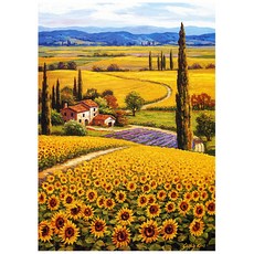 퍼즐라이프 해바라기들판 풍경 1000조각 직소퍼즐 PL1172, 1개, 퍼즐단품, 1000피스