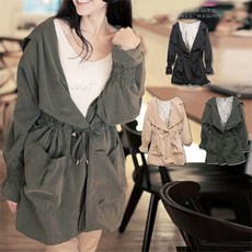 韓系率性男孩風抽繩風衣外套【C195】，輕盈舒適，防風保暖，多種穿搭風格