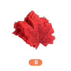 台灣出貨 50 250 件人造絲楓葉假秋葉花環手工秋葉萬聖節聖誕節秋季婚禮裝飾品, 200 片 B