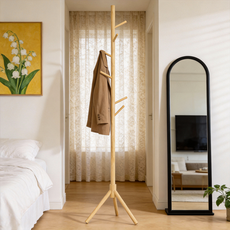 삼각 스탠드 옷걸이 가정용 침실, 원목