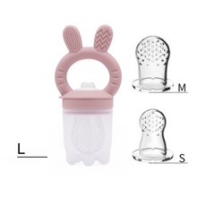 台灣FDA 贈3個網袋 咬咬樂 果汁咬咬樂 蔬果咬咬樂 副食品餐具, 兔子淺粉