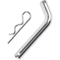 1세트 트레일러 히치 핀 및 클립 내구성 강한 알루미늄 합금 견인 핀과 홈이 있는 헤드 직경 5/8인치 2인치 또는 2-1/2인치 리시버에 적합 액세서리 실버, Silver