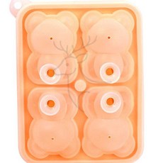 홈카페용 귀여운 실리콘곰돌이얼음틀 커피얼리기 아이스트레이 디저트 책상꾸미기, 옐로우