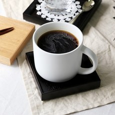 우드 미니 정사각 트레이, 브라운블랙, 1개