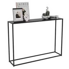 레트로 스타일 현관 복도 좁은 콘솔 테이블 거실 가구 라디에이터 위 사이드 장식 선반, 15 A-100x25x80cm-black