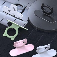 오염방지 위생 청결 고리 뚜껑 부착 실리콘 만능 화장실 다도 손잡이, 블랙