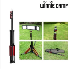 멀티 라이트 스탠드 캠핑 개인방송용 GN-300 삼각대(멀티포드 볼헤드 포함), 블랙, 1개