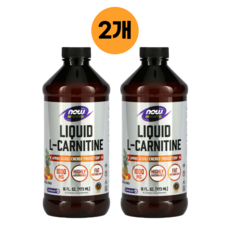 1+1 나우푸드 L-카르니틴 1000mg 액상 473ml(트로피컬 펀치맛), 473ml, 2팩