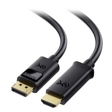 Cable Matters 단방향 디스플레이 포트 - HDMI 케이블 - 1.8m(6피트) 금 도금 DP to HDMI 케이블 디스플레이 포트 - HDTV/모니터/프로젝터 변, 35 Feet, 6) 35 Feet