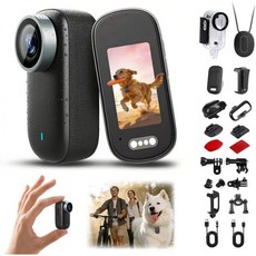 4K 미니 바디 카메라 1.47인치 화면 및 와이파이 세로가로 영상 3시간 배터리 자석 엄지손가락 작동 착용형 POV 여행 하이킹 개인 안전용 핑크 64GB, Black, 32GB