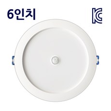 동양 LED 6인치 센서매입등 15W KC인증 현관등 복도조명 인체감지센서, 1개, 주광색