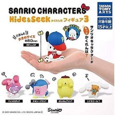 5종세트) 타카라토미 산리오 캐릭터즈 카렌보 숨바꼭질 3탄 가챠 캡슐 쿠로미 시나모롤, 1개