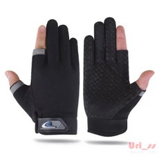 우리상회 메쉬 남성 2컷 스포츠 장갑 블랙 등산용반장갑