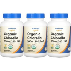 뉴트리코스트 클로렐라 Chlorella 500mg 240타블렛 3개, 240정