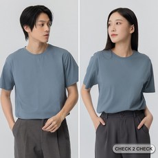 Check2Check-冰磁透涼除臭短T 2.0Check2Check-冰磁透涼除臭短T 2.0, 霧藍,XS