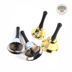 부루네 핸드벨 식당 주방종 아기 손잡이 종 테이블벨 테이블 콜벨, 은색 - 75mm