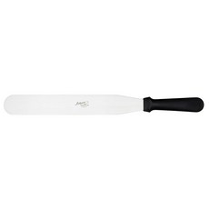 Ateco 울트라 스트레이트 스패출러 15.2 x 3.8cm 스테인리스 스틸 날 플라스틱 손잡이 베이킹 스패출러 식기세척기 사용 가능 실버, 스트레이트 - 30.5cm(12인치)