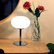 루미트론 OVAL 글라스 LED 단스탠드 무드등, 화이트