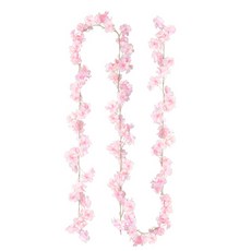 인조넝쿨 인테리어조화 행잉플랜트 가랜드 덩쿨 벚꽃, 1개, 연핑크