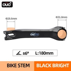 OUO 자전거 줄기 7075 180MM CNC 170 6도 DOWNSTEM 테이블 31 테이크아웃 8MM 17 핸들 알루미늄 160 MTB, 31 8x180mm stem 6