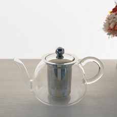 一屋窑 耐熱玻璃壺 泡茶壺 冷熱兩用壺 可直火加熱 花茶壺 大容量 大口徑 好清洗, 1個, 透明